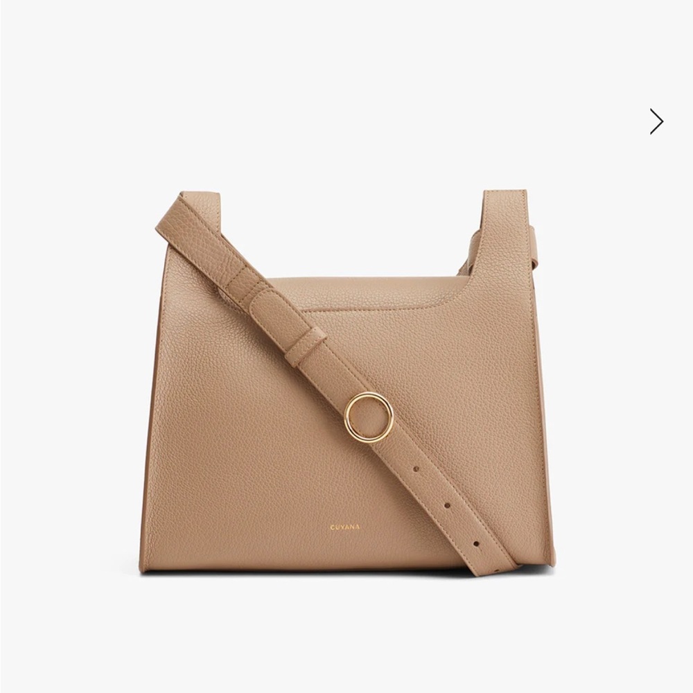 Cuyana double loop bag in cappuccino